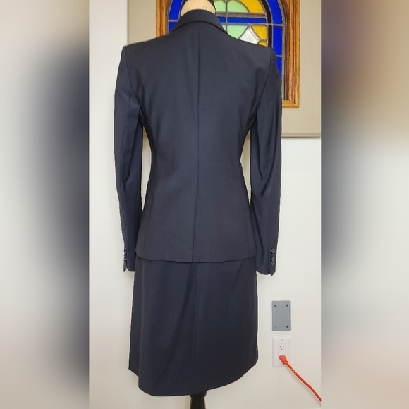 Navy Wool Ann Taylor Skirt Suit - Picture 3 of 11